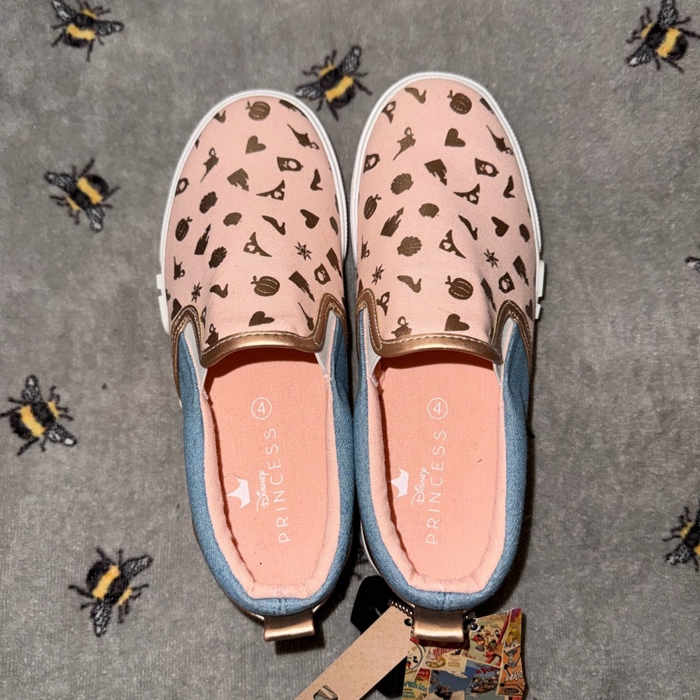 Disney Princess Kids Slip-On Shoes - Pink and Blue